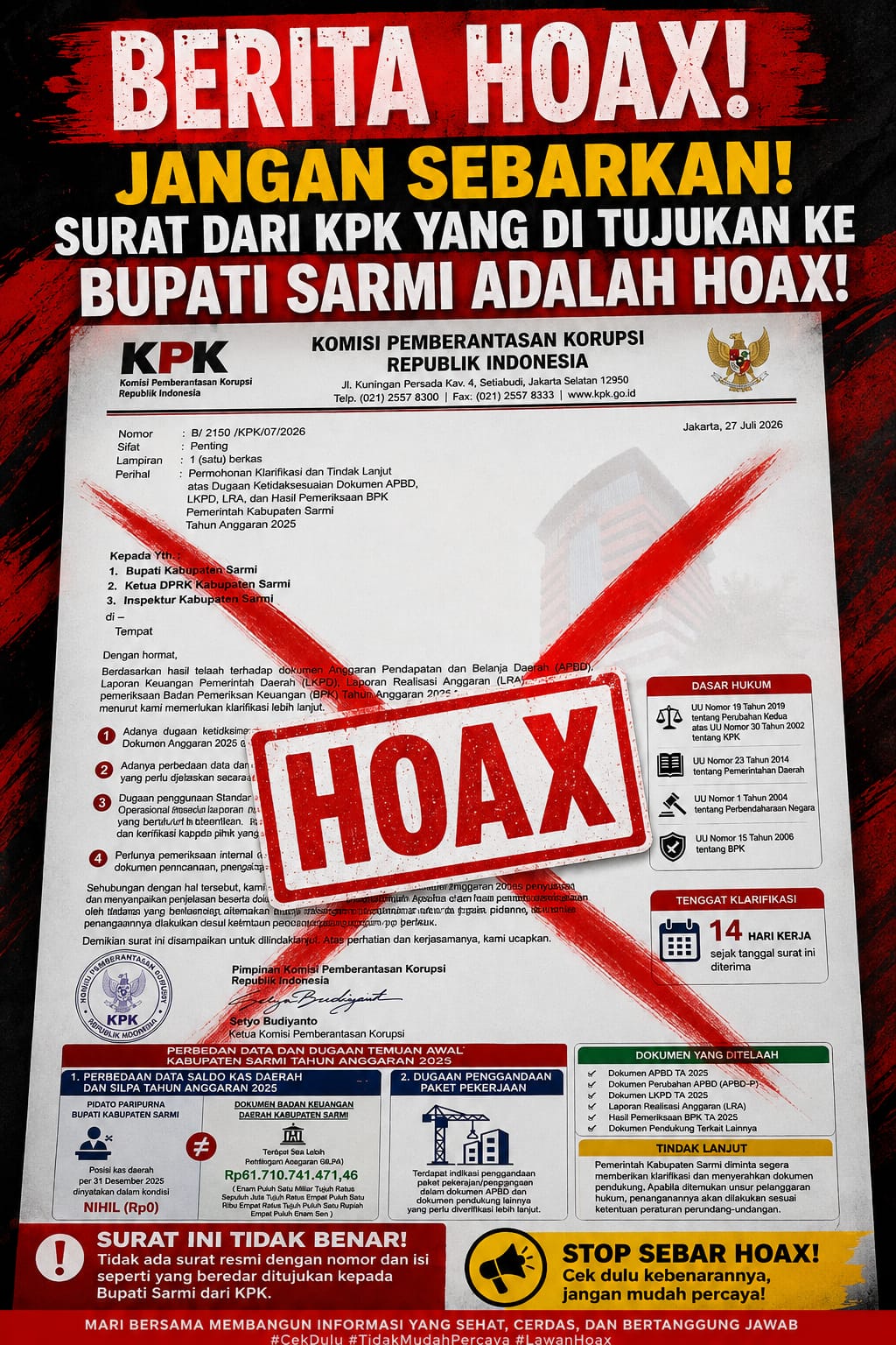 Hoaks Diduga Serang Pemerintahan Sarmi, Gercin Indonesia Papua Ajak Masyarakat Tetap Tenang dan Bijak